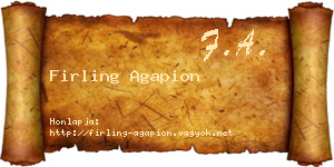 Firling Agapion névjegykártya